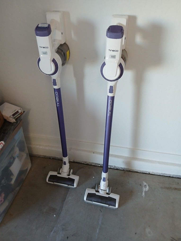 Tineco stick vacuums purple work great hold charge x 2 both for 40 bucks