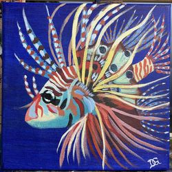 Colorful Lion Fish Art Painting