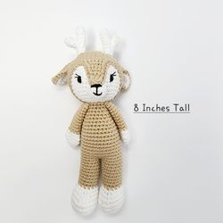 Handmade Crochet Mini Dear Toy With Rattle