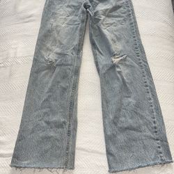 Ripped Blue Jeans Size 12 Kids 