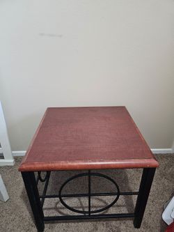 Wood and iron tables