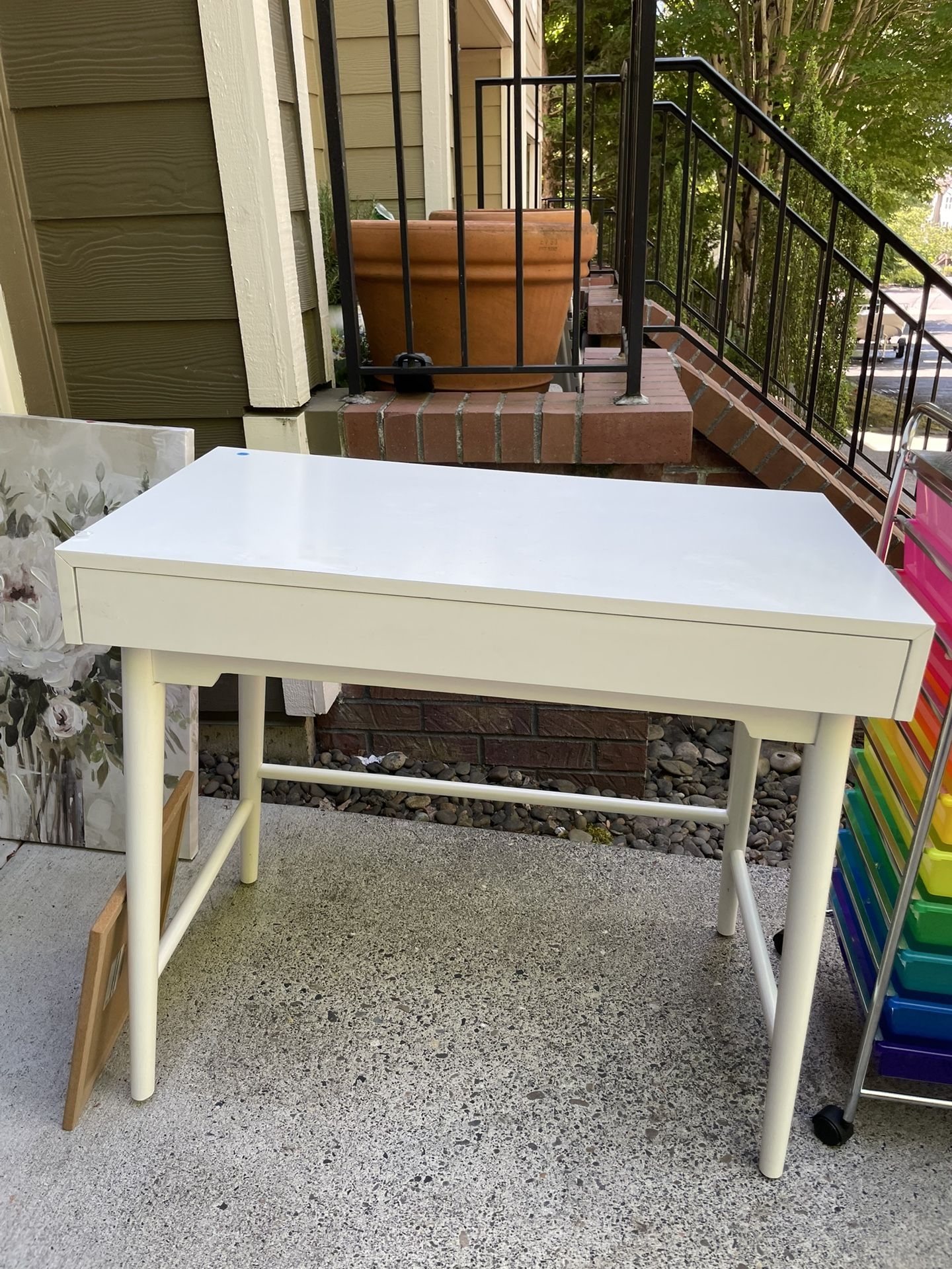 White IKEA Desk