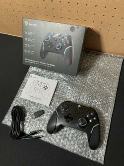 EasySMX X20 Wireless Gaming Controller W/ 2-Stage Hall Effect Sticks, RGB Backlit, 1000Hz Polling Rate, 6-Axis Gyro on Multi-Platform, Mech Buttons- C