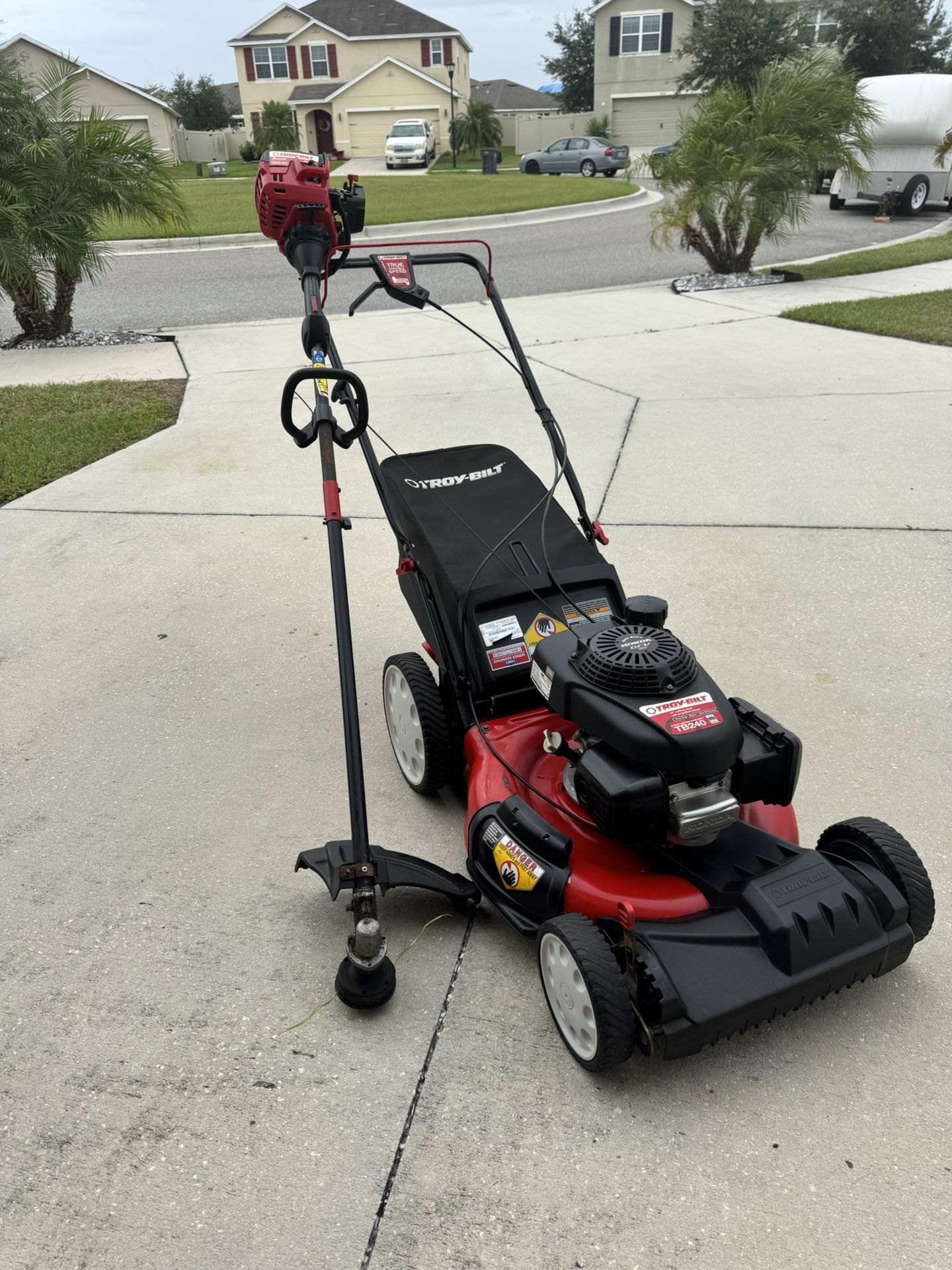 Lawnmower and weed eater