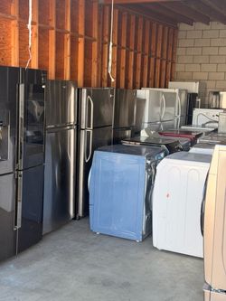 Washers dryers refrigerators stoves