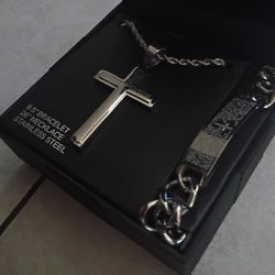 8.5" Bracelet 26" Necklace Stainless Steel