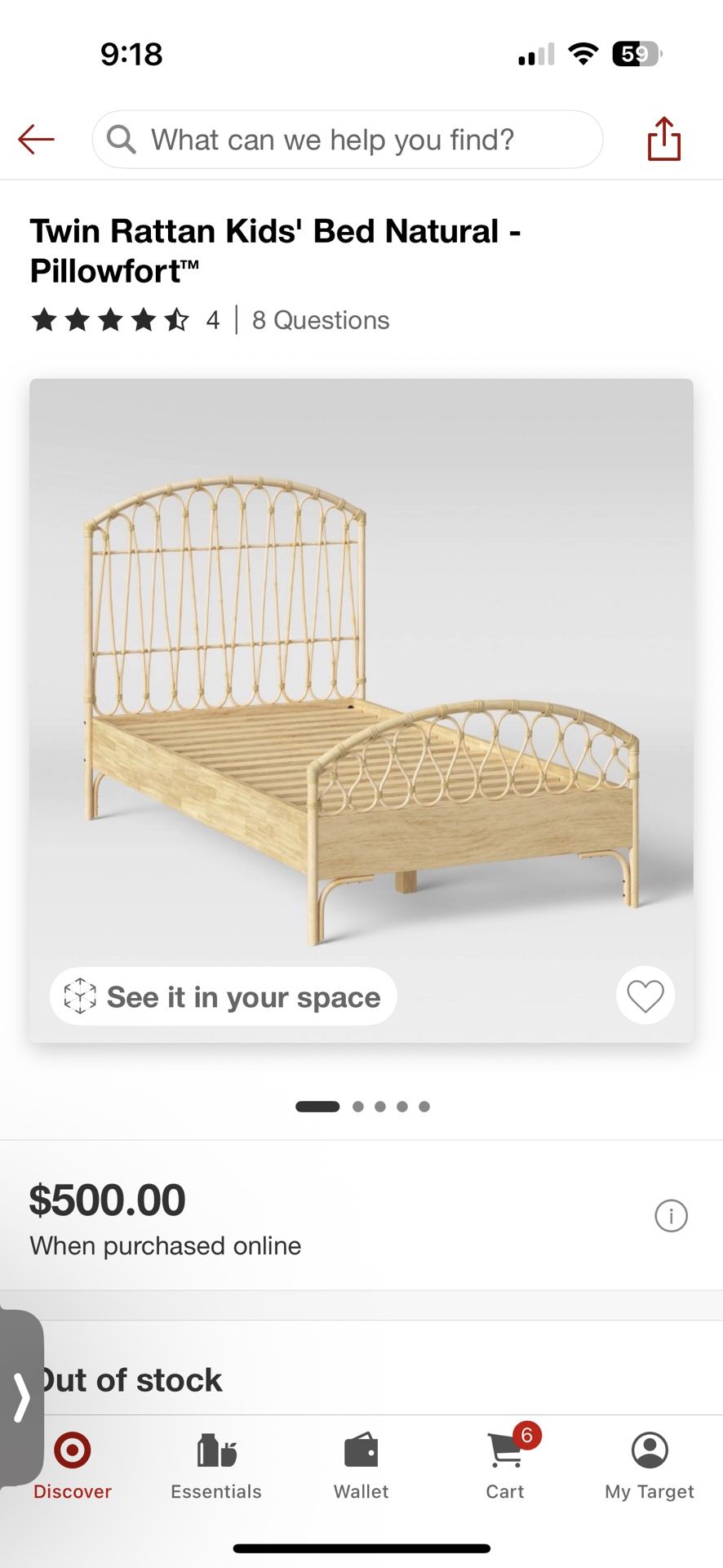 Rattan Twin Bed