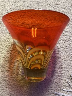 Hand blown~Art Glass 8in