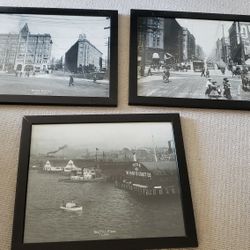 Vintage Seattle Photographs Set Of 3