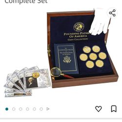 Gold Plated  American  Leaders  Coin Set