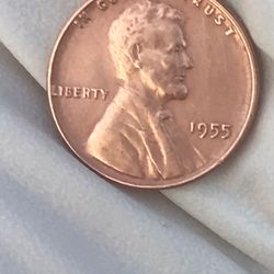 1955 Lincoln One Cent Penny Doubled 