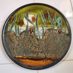 1970's Pottery Wall Plate By Vega (Ecuador)