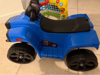 Used blue ride along motorcycle