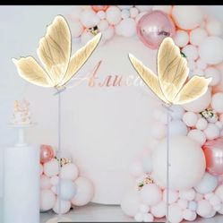 2 piece Huge Butterfly Floor Lamp for weddings or quinceañera