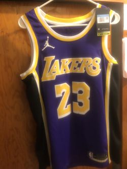 NWT Nike Jordan Lebron James Lakers Swingman Statement Edition Jersey