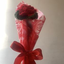 Linda Rosa A Crochet Lista para Regalar 