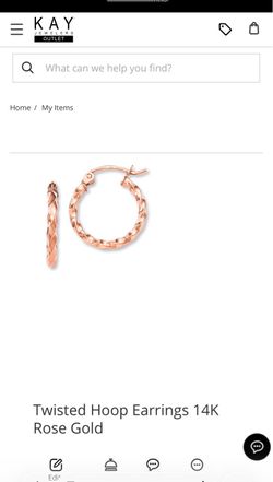 14k twisted hoop earrings
