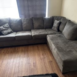 Gray Sectional Couch with Chaise – Clean & Comfortable – $450 OBO