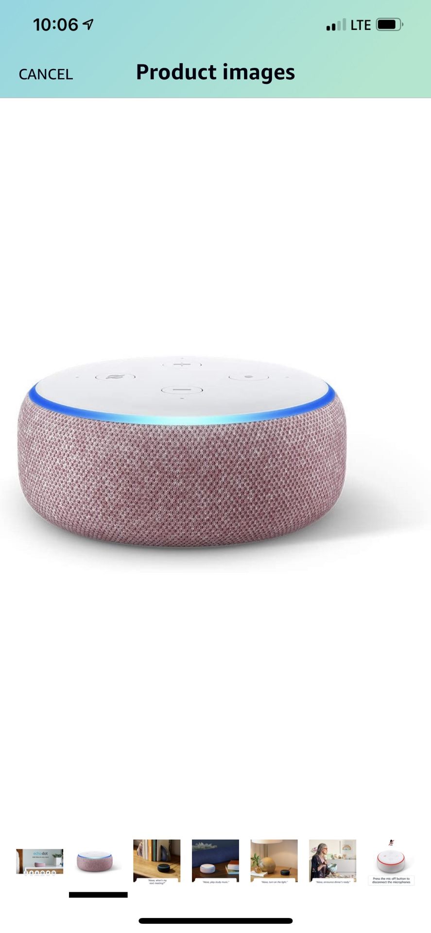 Echo Dot (3rd Gen) - Smart speaker with Alexa - Plum