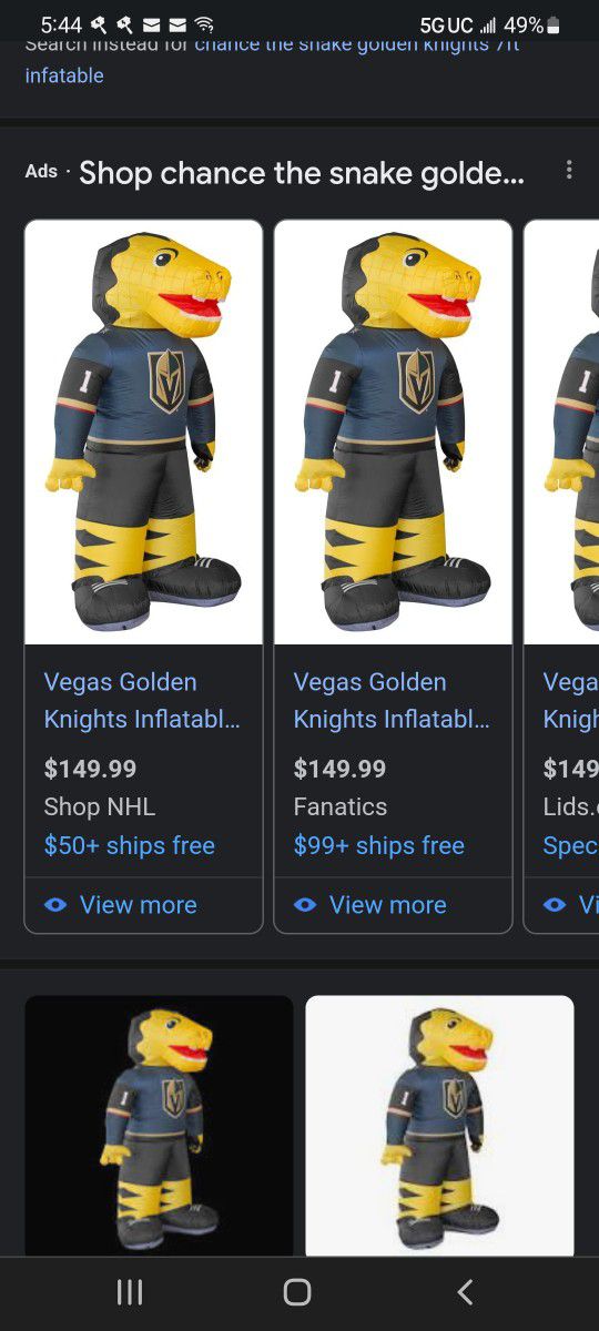 Vegas Golden Knights Inflatable Mascot
