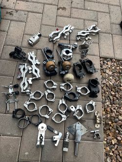 Drum Hardware Parts Lot – Clamps, Mounts & More