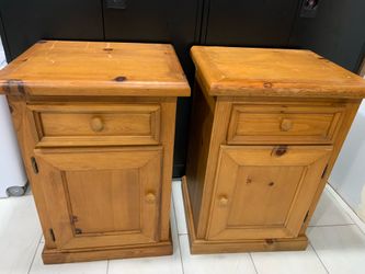 Wood Side Tables set of 2