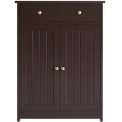 Bathroom Cabinet Storage Cabinet with 1 Drawer 2 Doors, Adjustable Shelf, 24in L x 12in W x 31.5in H