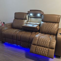 Peanut Butter Leather Recliner 