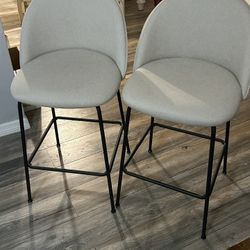 Cream Counter Height Chairs