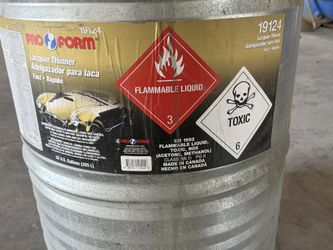 ProForm lacquer thinner in a 55-gallon metal drum.