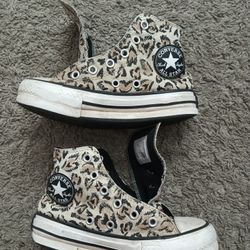 Leopard Print Girls Converse 