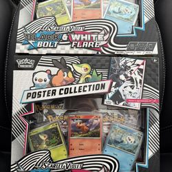 Pokemon TCG Scarlet & Violet 10.5 Unova Poster Collection Box - 4 Packs