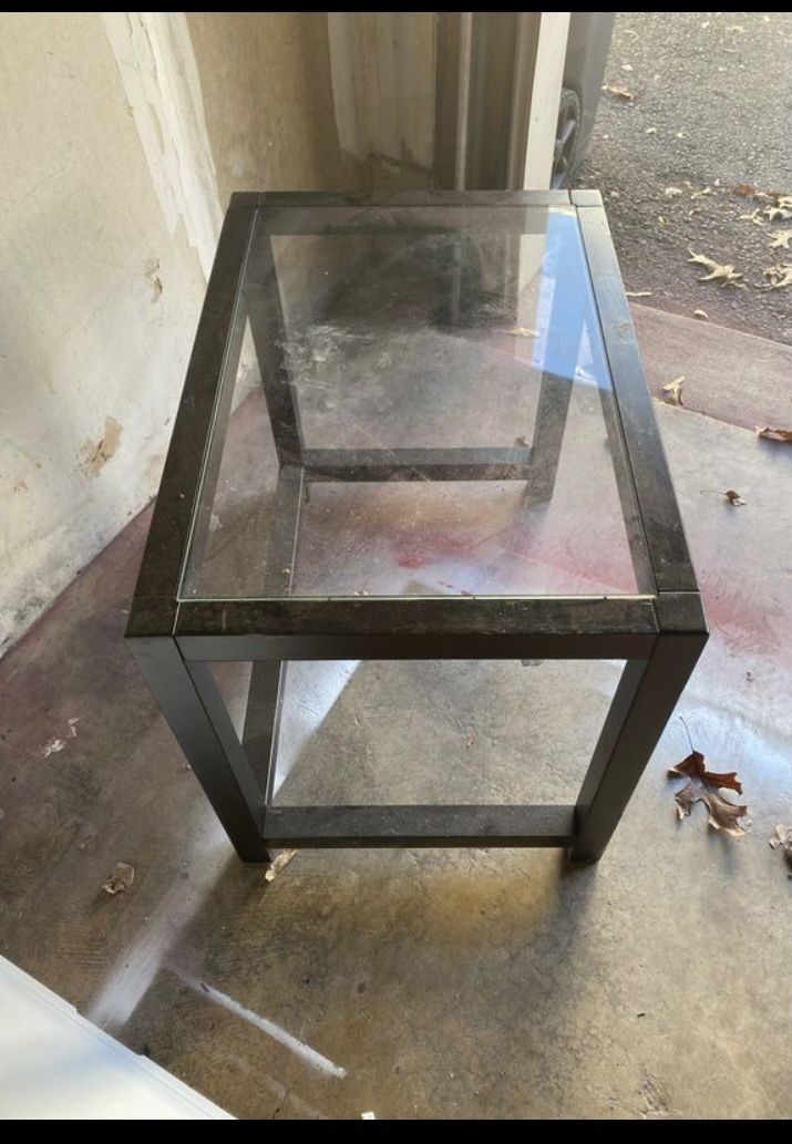 Glass end table