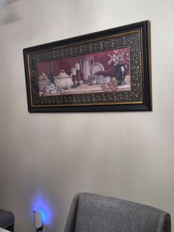 Dining room wall pictures fra