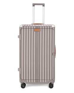 24 Inch Check-In Aluminum Frame Luggage, ABS+PC Hard Shell Suitcases with Spinner Wheels TSA Approved Checked Luggage, Zipperless Suitcases with Cup H