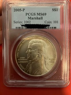 2005-P John Marshall Silver Dollar PCGS MS69