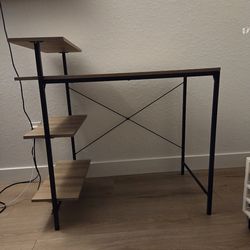 Side storage desk