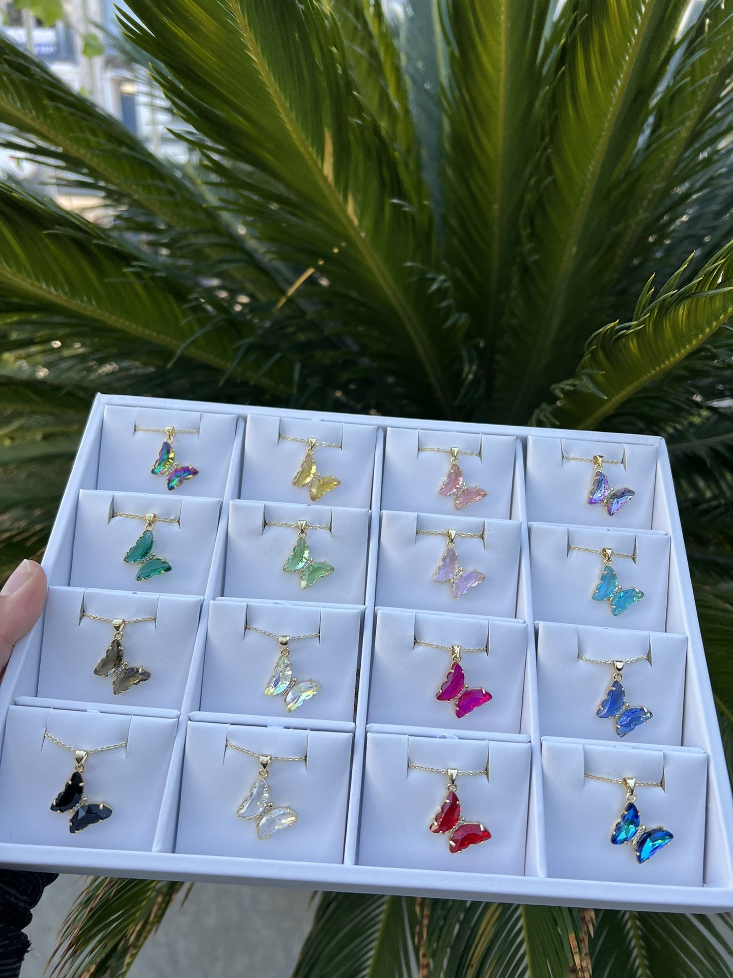 14K Gold Filled Zirconia Butterfly Dainty Necklace *EACH*