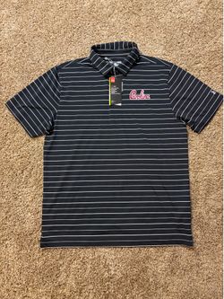 NWT Under Armour University South Carolina Striped Golf Polo Mens Size Large
