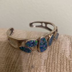Whitney Kelly Sterling Silver Opal Cuff Bracelet.