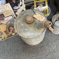 Garden Art Gas Can Large Vintage 