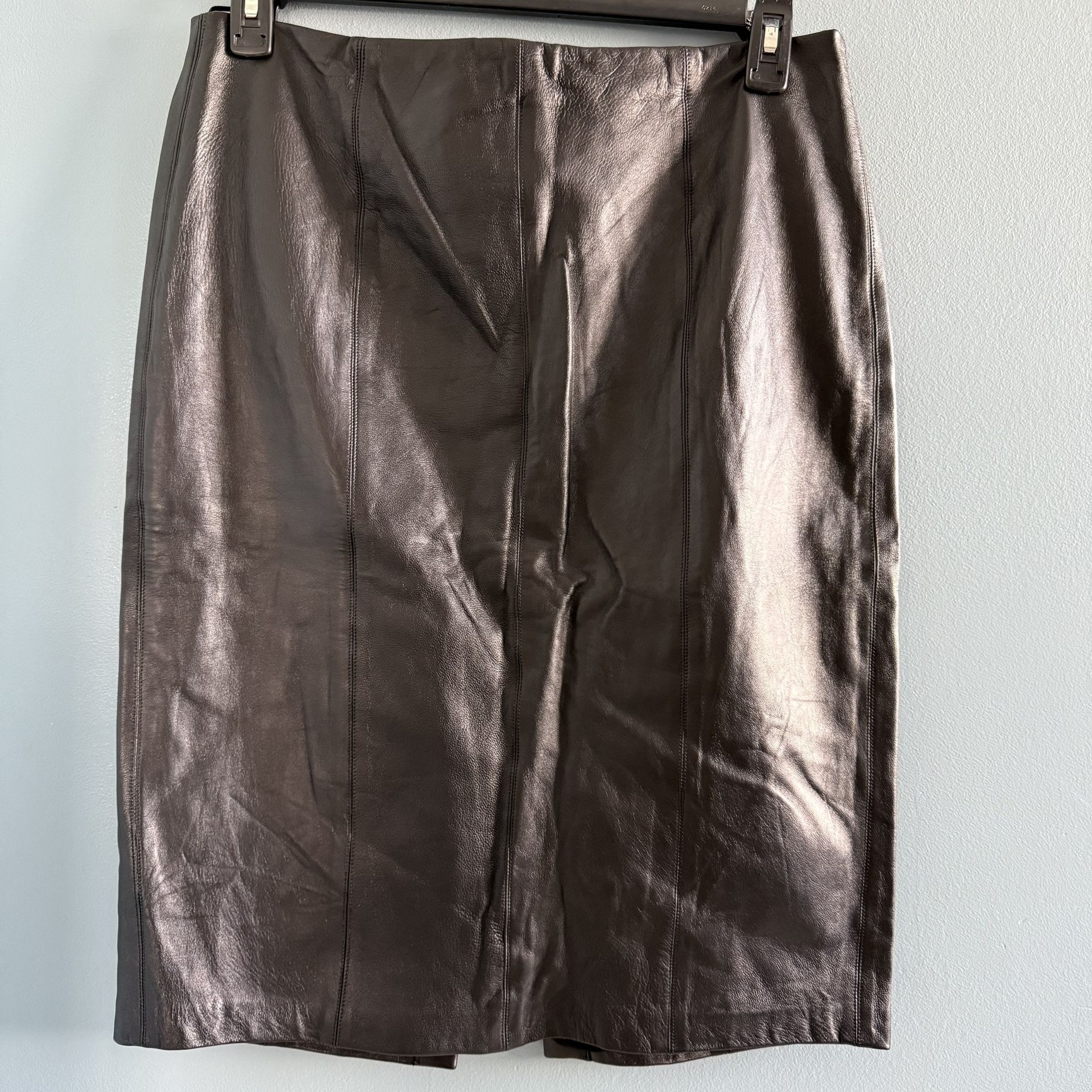 Saks 5th Avenue Knee Length Leather Skirt