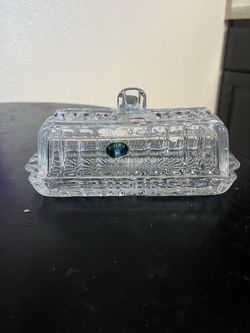 Bohemia Crystal Glass Butter Dish with Lid