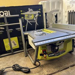 RYOBI 15 Amp 10 in. Compact Portable Corded Jobsite Table Saw with Folding Stand