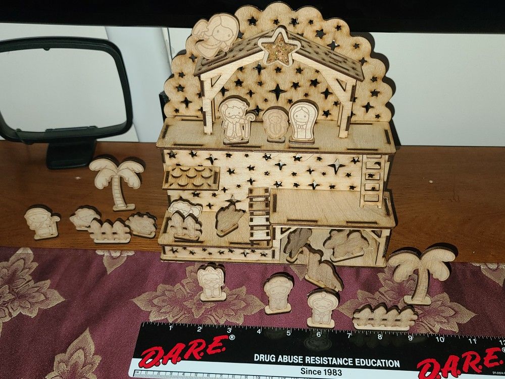 Laser Cut Nativity Nacimiento Navideño
