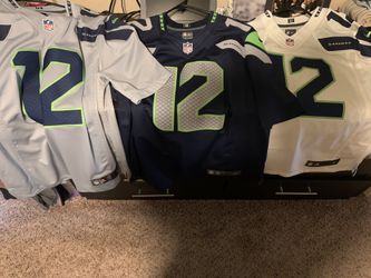 Seahawks stitched jerseys set of 3 size large
