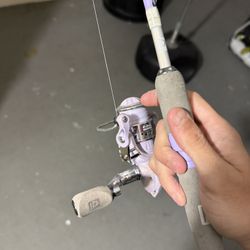 Purple Bass Pro Fishing Rod 