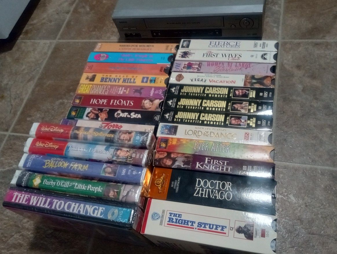Sanyo VCR and Movie Tapes