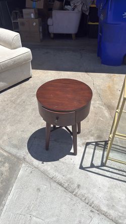 Dark wood nightstand
