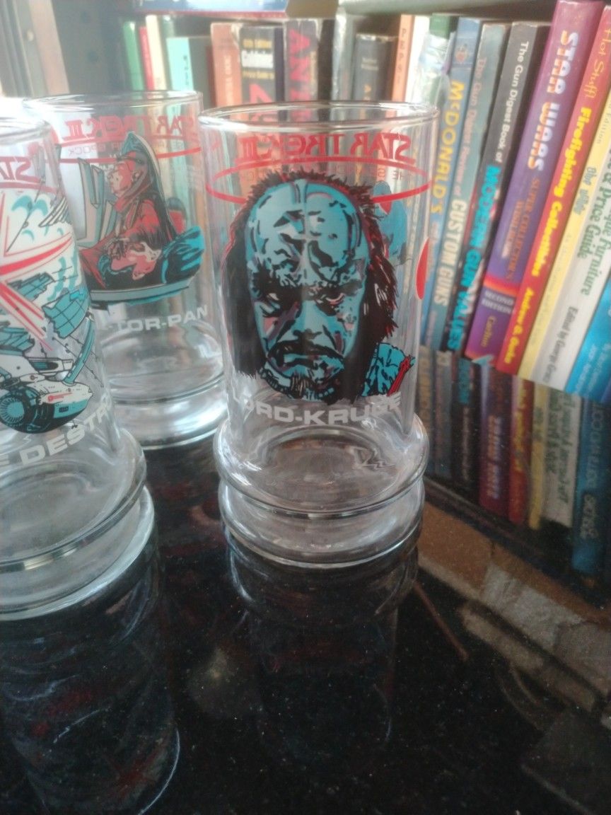 Set Of Four Star Trek Glasses Taco Bell